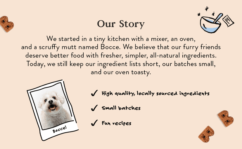 Bocce's Bakery - Limited Edition Wheat-Free Dog Treats, Burgers & Fries Biscuits, 5 oz