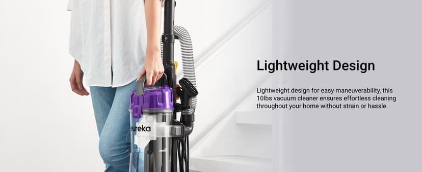 Eureka NEU182B PowerSpeed Bagless Upright Vacuum Cleaner, Purple