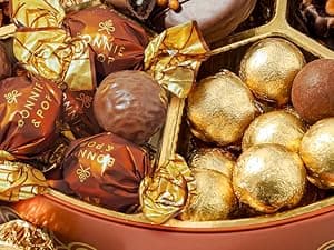 Holiday Chocolate Gift Basket- Thanksgiving and Christmas Nut and Candy Gift Box for Men, Women, Families, Corporate- Bonnie and Pop