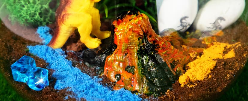 RONSTONE Dinosaur Toys for Boys - Dinosaur Terrarium Kit for Kids - Christmas Birthday Gifts for Boys Ages 4 5 6 7 8 Year Old - Light Up DIY Dinosaur Arts and Crafts for Boy and Kids