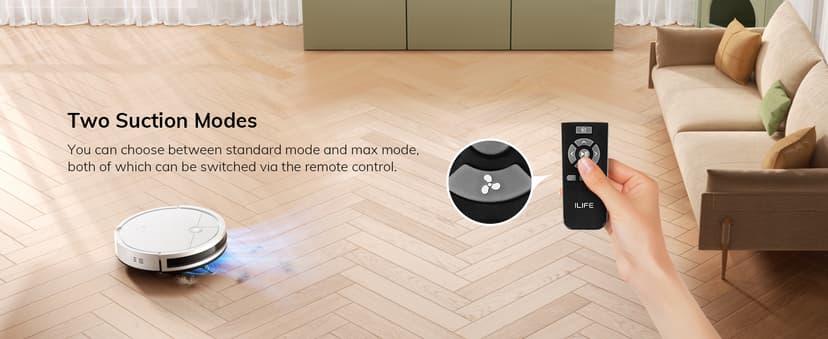 ILIFE V2 Robot Vacuum Cleaner, Tangle-Free Suction, 120 Mins Runtime, Slim, Self-Charging Robotic Vacuum Cleaner, Ideal for Pet Hair and Hard Floors