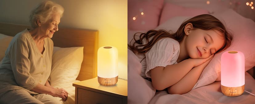 Long Distance Touch Lamp WiFi and Bluetooth Setup Relationship Best Friend Light Up Lamp Couple Gifts App Control (Set of 2)