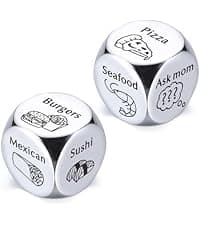 Him Her Couple Gifts for Boyfriend Girlfriend Food Decider 11th Anniversary Steel Date Night Gifts for Husband Wife for Wedding Christmas Valentines Birthday for Women Men