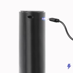 Electric Wine Opener Set by ELMWAY - Rechargeable Wine Bottle Opener & Corkscrew with Foil Cutter / 4 x Vacuum Stoppers/Premium Wine Aerator Pourer, Ideal Wine Gifts for Wine Lovers - Black