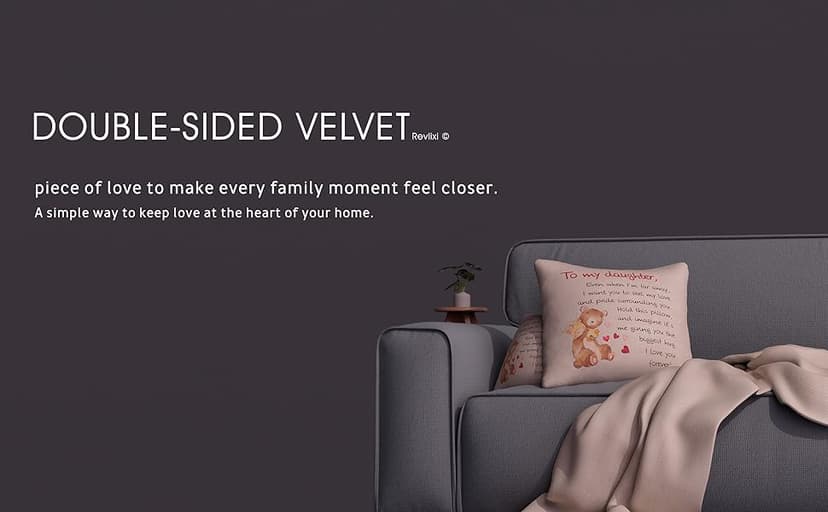 Daughter Gifts from Mom18x18 Throw Pillow Cover - Best Daughter Ever from Mom & Dad, Birthday Gifts for Daughters, to My Beloved, Decorative Pillow Case for Her, Special Occasion Keepsake