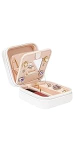 KElofoN Travel Jewelry Case and Organizer with Mirror - Gift for Women and Girls