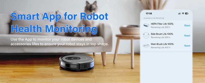 Tikom Robot Vacuum and Mop Combo, 5000Pa Robotic Vacuum Cleaner, 150 Min Max, App & Remote Control, Ideal for Hard Floor, Carpet, Pet Hair, Self-Charge(G8000 Max)