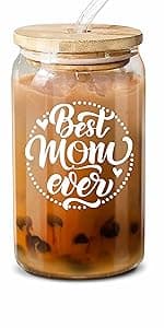 NewEleven Gifts For Dog Lovers, Dogs Owners, Dog Moms, Fur Mama - Dog Mom Gifts For Women - Cute Funny Gift For Women, Best Friend, Girlfriend - 16 Oz Coffee Glass