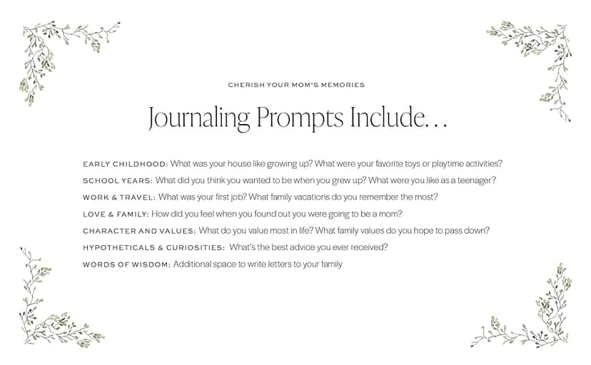 Mom's Story: A Memory and Keepsake Journal for My Family (Heirloom Story Books and Guided Journals)