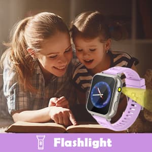 Kids Smart Watches Girls Gift for Girls Age 6-12, 24 Puzzle Games HD Touch Screen Kids Watch with Video Camera Music Player Pedometer Flashlight 12/24 hr Toys for 7 8 9 10 11 12 Year Old Girl Boys