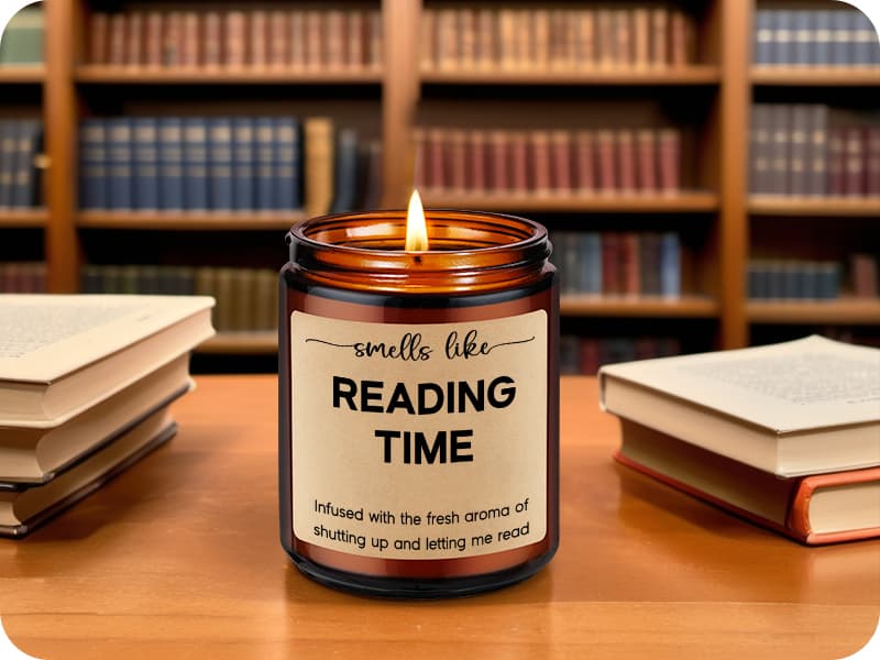 GSPY Reading Candle, Book Lovers Gifts, Readers, Bookish Present - Reading Accessories, Cute Reader Present - Funny Christmas, Birthday Gifts for Book Lovers Women, Bookworm, Librarian, Men, Booklover