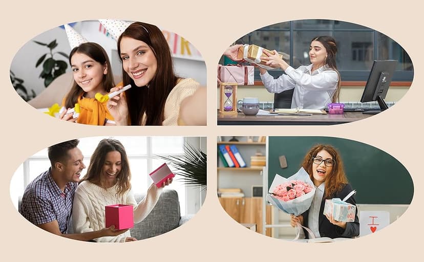 Thank You Gifts for Women Coworkers, Appreciation Farewell Goodbye Going Away Gifts for Coworker Friends Teacher Employees, Christmas Mothers Day Birthday Gifts for Women Set of 6