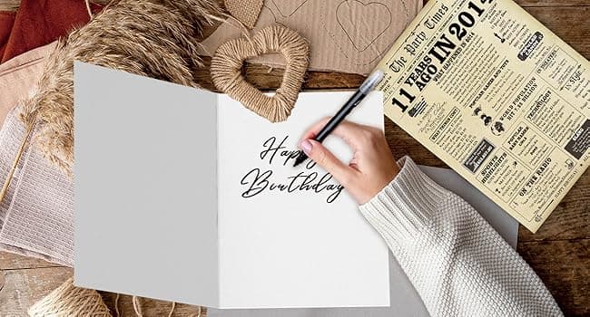 Big 11th Vintage Birthday Gifts for Girls Boys, Sweet 11th Birthday Decorations for Daughter Son Her Him,Humour Bday Card for 11 Year Old Granddaughter Grandson