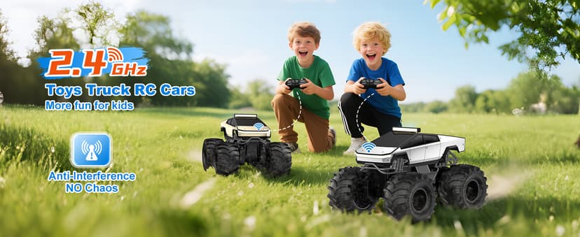 Amphibious Remote Control Car, 1:18 Monster Truck Toys for Boys RC Cars, 2.4 GHz Waterproof RC Trucks, 4WD All Terrain Off-Road Pickup, Kids Christmas Birthday Gifts Present Boys Girls Toys Ages 6+
