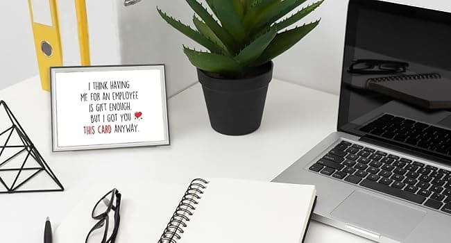 Ziwenhu Boss Day Gifts for Men, Happy Boss's Day Card for Him, Funny Boss Lady Gifts for Women, Cute Birthday Card from employee