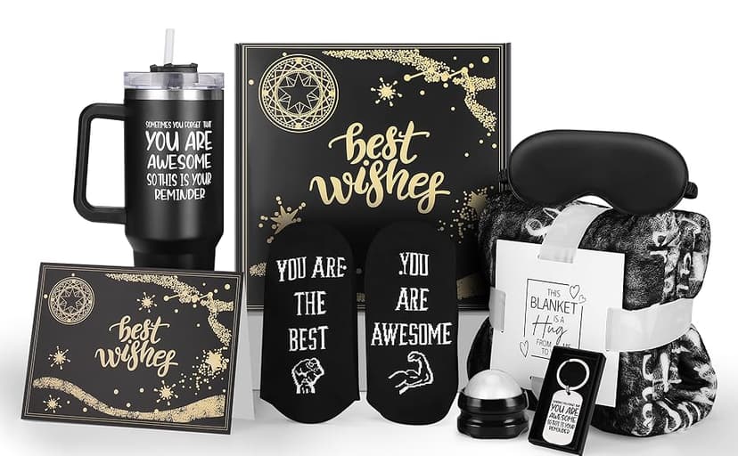 Gift Basket for Men - Best Birthday Gifts Box, Anniversary Gift Set, Boyfriend Gift Kit, Get Well Soon Baskets, Self Care Package, Unique Ideas Present for Him Dad Brother Husband Boy Friend Man