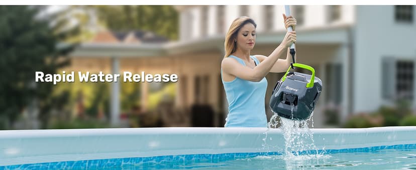 Cordless Robotic Pool Cleaner, 90 Min Runtime Pool Vacuum, Self-Parking, 7.5 lbs Lightweight, Ideal for Above Ground Pools up to 860 sq.ft