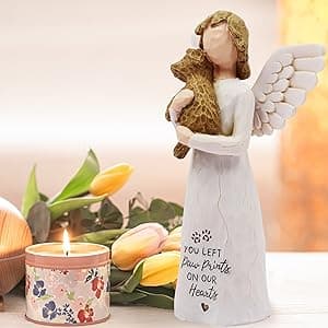 Dog Memorial Gifts for Loss of Dog Sympathy Gift - Pet Memorial Gifts for Dogs, Dogs Mom Gifts for Women, Friendship, Golden Retriever Gifts, Sculpted Hand-Painted Figure
