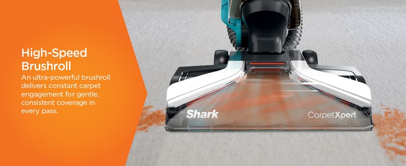Shark CarpetXpert with StainStriker Upright Carpet, Area Rug & Upholstery Cleaner with Pet Mess Extractor Tool, Perfect for Pets, Carpet Shampooer, 3 Cleaning Tools, Cleaning Solutions, White, EX201