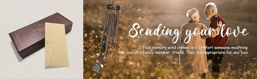 Sympathy Wind Chimes with Hummingbird Wind Spinner, Memorial Wind Chimes for Loss of Loved One Prime, Bereavement/Sympathy/Memorial Gift for Loss of Mother Father Husband Condolence Remembrance