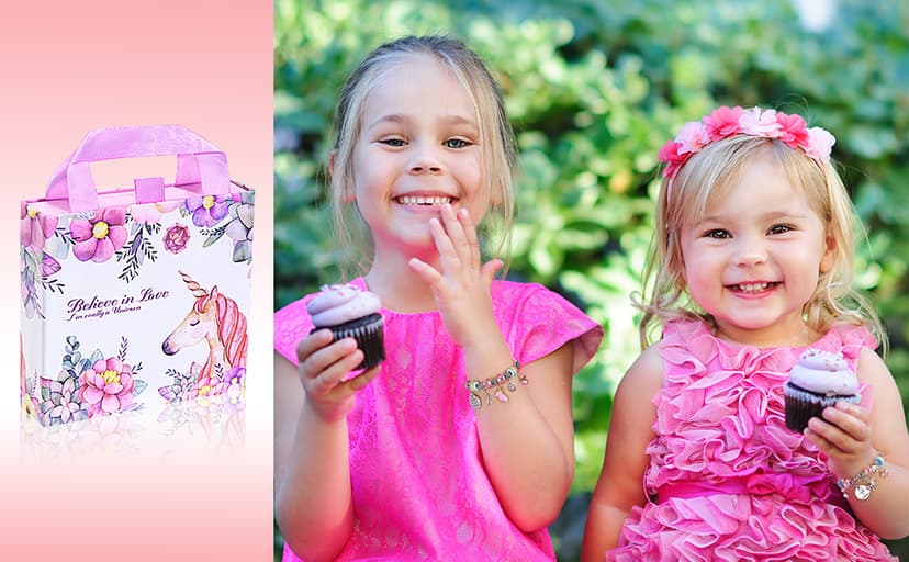 COO&KOO Girls Charm Bracelet Making Kit: Unicorn Jewelry Making Kit Gifts Crafts for Girl 8-12 A Perfect Girls Toy for Ages 6 7 8 9 10 Girl That Imagination Self-Expression and Inspires Creativity