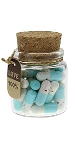 Gifts For Girlfriend Prewritten Message In Capsule Lovely Notes Birthday Anniversary Valentines Day Gifts for Her (Light Blue Girlfriend 50pcs)