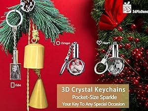 3D Crystal Photo, Christmas Personalized Gift,Customized Gifts for Wife, Women, Him, Her, Dad and Mom. Custom Picture Gifts for Christmas, Father's Day, Birthday, Wedding, Anniversary, Memorial, Picture Gift for Pet Lovers.