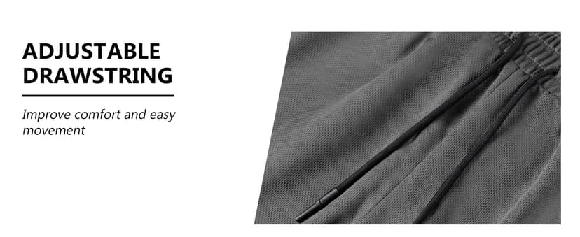 JWJ Mens 2 in 1 Running Shorts Quick Dry Gym Athletic Workout Clothes with Side Pockets