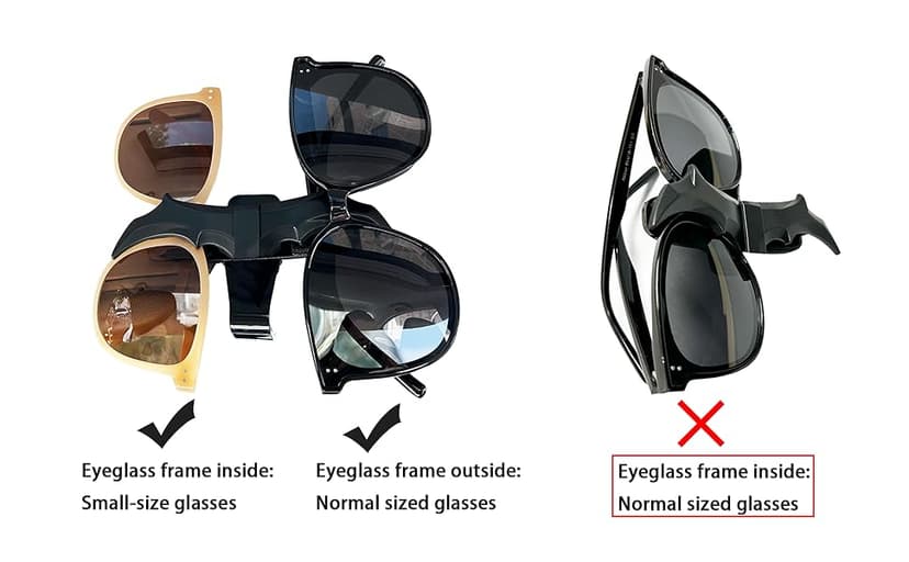 Bat Wing Shaped Sunglasses Holders for Car, Visor Accessories, Car Gadgets for Man Gifts