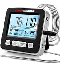 Alpha Grillers Meat Thermometer Digital - Instant Read Food Thermometer for Cooking Grilling Air Fryer Griddle Probe Kitchen Gadgets Essentials BBQ Accessories Grill Gifts for Men Him Dad Birthday