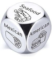 Him Her Couple Gifts for Boyfriend Girlfriend Food Decider 11th Anniversary Steel Date Night Gifts for Husband Wife for Wedding Christmas Valentines Birthday for Women Men