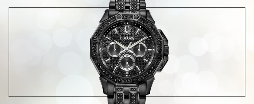 Bulova Men's Crystal Octava Chronograph Quartz Watch, Pave Crystal Dial