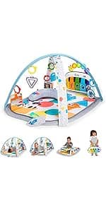 Baby Einstein 4-in-1 Kickin' Tunes Music and Language Play Gym and Piano Tummy Time Activity Mat