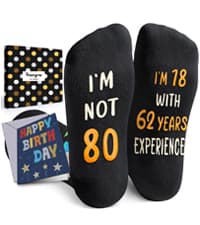 HAPPYPOP Birthday Gift Ideas for Women - Socks for 75 80 85 90 95 Year Olds, Elderly Gifts
