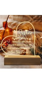 Hiipeenow Valentines Day Gifts for Girlfriend, to My Girlfriend Acrylic Engraved Night Light 15 * 19CM Presents, Birthday Anniversary Christmas Valentines Day Gifts for Girlfriend