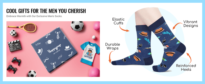 Dark Blue Reel Cool Socks - Funny Gifts For Godfather Step Dad Son In Law Cousin