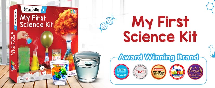 Smartivity My First Science Experiment Kit for Kids Ages 6, 7, 8, 9, 10, 11, 12 Years | 50+ Experiments I Christmas, Birthday Gift I Science Projects for Boys & Girls, STEM Toys for 6-12 Years