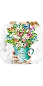 Airpark Anniversary Card with Music & Lights, 3D Pop Up Happy Anniversary Cards for Him Her Husband Wife Couple, Fireworks & Rose Lily Paper Flowers