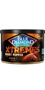 Blue Diamond Almonds, Peppermint Cocoa Holiday Snack Nuts, 6 Oz(Pack of 1),Resealable Can