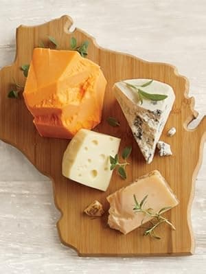 The Wisconsin Cheeseman 6-Piece Meat & Cheese Collection – Summer Sausage Meats and Cheeses Gift Basket for Adults, Women & Men – Holiday Charcuterie Board, Thank You Gifts