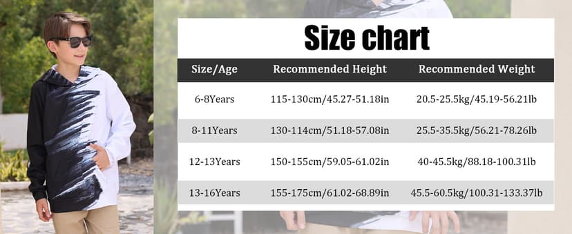 Lovekider Boys Hoodies Sweatshirt Cool 3D Print Pullover with Big Pocket for Kids Fashion Warm Winter 6-16 Years