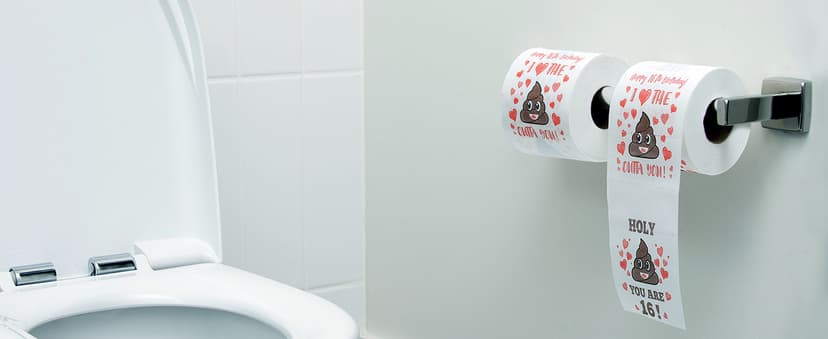 16th Birthday Gifts for Boy or Girl - Happy Prank Toilet Paper - 16th Birthday Decorations, Party Supplies Favors - Funny Gag & Novelty Bday Present for Him, Her, Friends- Sweet 16 Year Old Gift Ideas