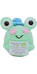 Funny Crochet Pickles 1 Pcs with Affirmations Cards for Inspirational Novelty Good Luck Gift and Party Decorations (KK-CKD04- REDCUM)