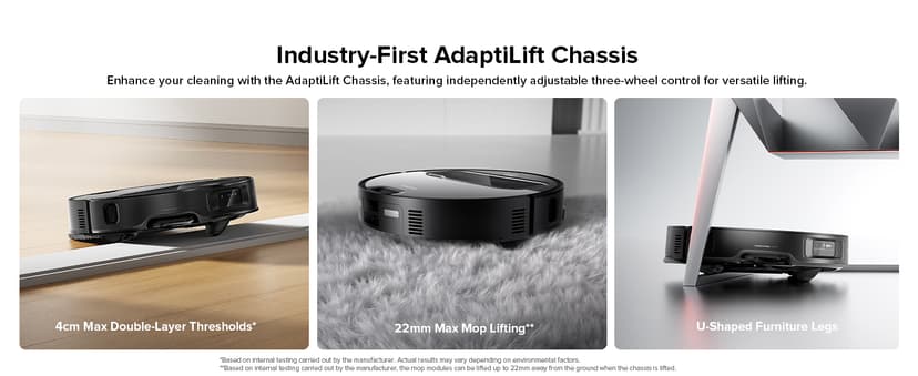 roborock Saros Z70 Robot Vacuum and Mop, OmniGrip Arm, AI-Powered, 22,000Pa Suction, 3.14’’ Ultra Slim, FlexiArm Riser Technology, AdaptiLift Chassis, Obstacle Avoidance, Auto Mop Washing & Drying