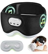 LC-dolida Sleep Headphones, 3D Sleep Mask Bluetooth Wireless Music Eye Mask, Sleeping Headphones for Side Sleepers Sleep Mask with Bluetooth Headphones Ultra-Thin Stereo Speakers Perfect for Sleeping