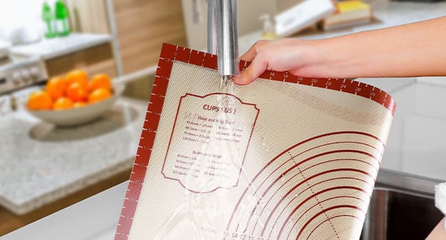 26x16 Inch Extra Thick Silicone Baking Mat with Measurements, Non-slip and Reusable - For Cookies, Bread, Pastry