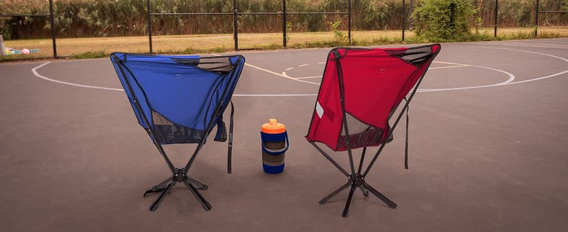 TCEK TCEK Portable High Back Camping Chair with Adjustable Height, Small Compact Outdoor Folding Chair for Adults Travel, Riselite Collapsible Lightweight Packable Camp Chairs, Easy Carry and Quick Setup