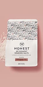 The Honest Company New Mama Care Essentials Gift Set | Hospital Bag Must Haves | Travel Size Nip Balm (0.5 oz), Glow On Body Cream (1 oz), Gotta Glow Face Wash (1.75 fl oz), Reusable Pouch