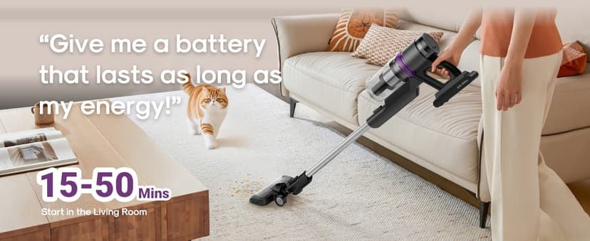 Eureka Cordless Vacuum Cleaner Lightweight, Stick Vacuum Rechargeable for Hardwood, Pet Hair, Black, ReactiClean 410