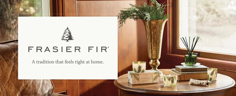 Thymes Frasier Fir Pine Needle Candle – Holiday Candles for Home Scented with Notes of Crisp Siberian Fir, Cedarwood & Sandalwood – Christmas Decor – Christmas Gifts for Women & Men (2 oz)